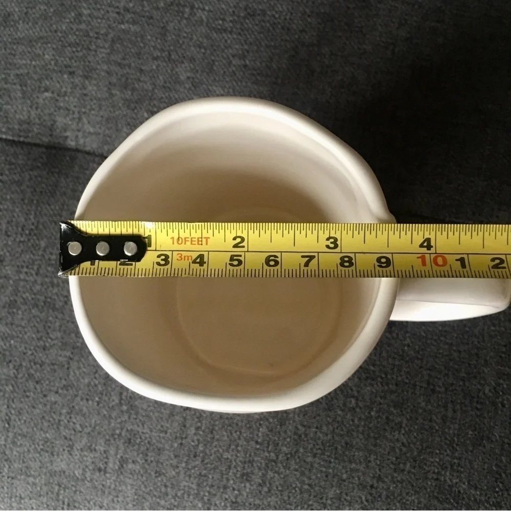 Rae Dunn “CREATE” Coffee Mug, Ivory, Black, 16 oz